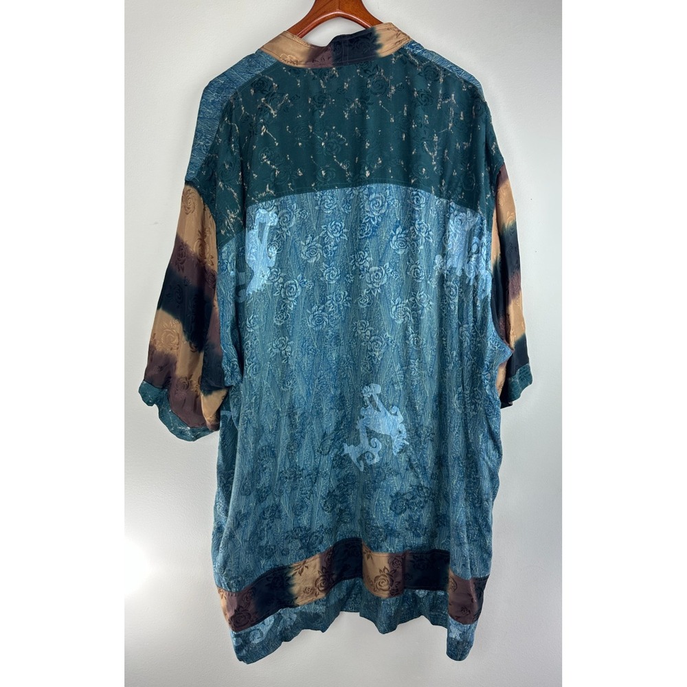 Kusnadi NY Floral Jacquard Kimono Open Cardigan One Size OS Hippie Artsy *Flawed - Picture 7 of 16